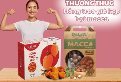 Ăn hồng treo gió kẹp hạt macca – Cách thưởng thức dinh dưỡng